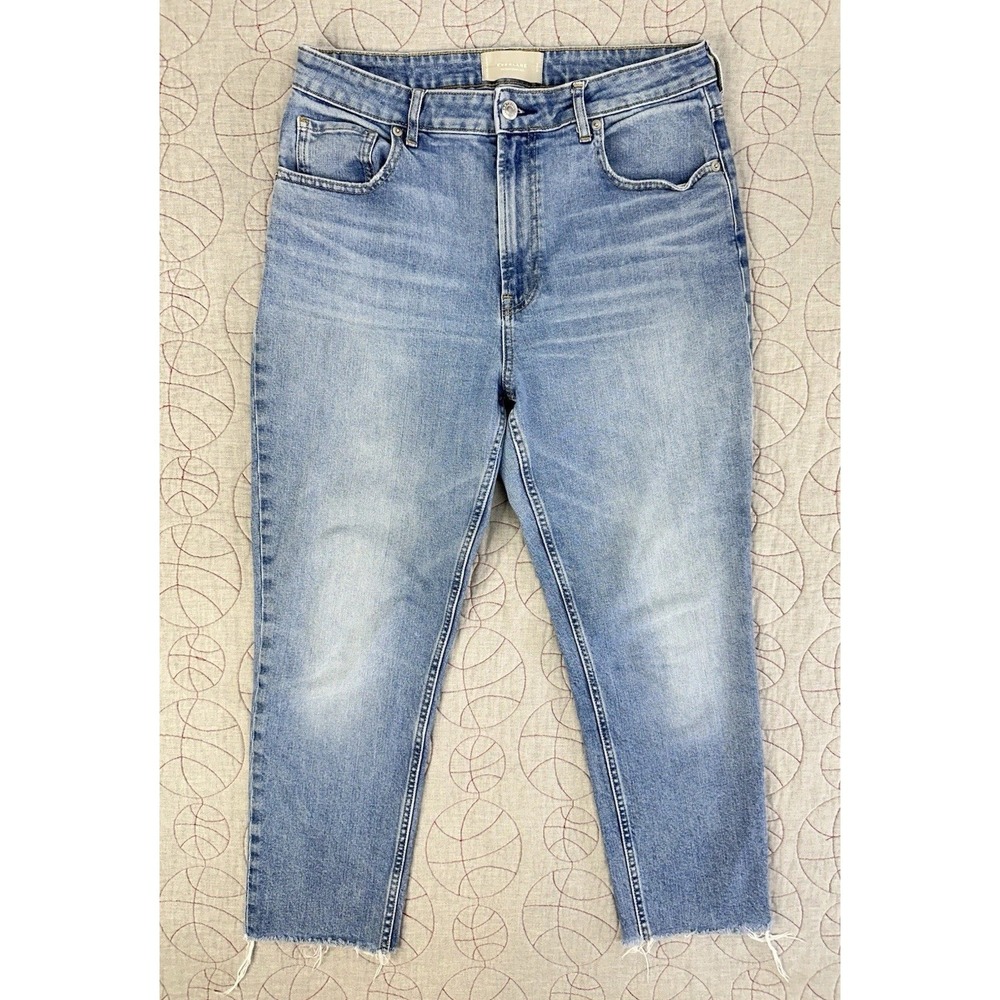 Everlane The Curvy Cheeky Jean Blue Raw Hem Cropped / Women's‎ 31